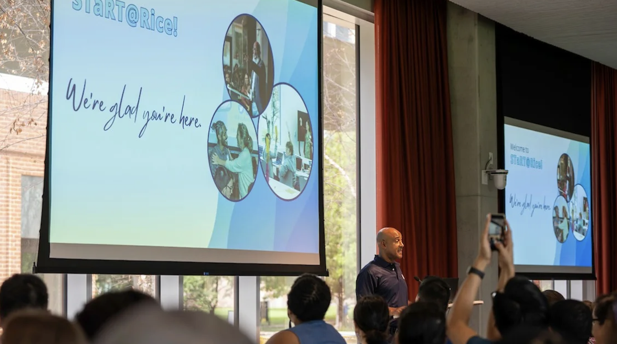 President DesRoches speaks at STaRT@Rice